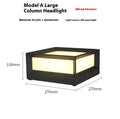 Solar powered aluminium LED outdoor pillar light for garden pathways