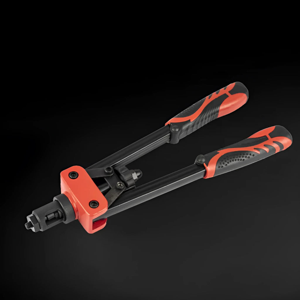 14-inch alloy rivet nut pull-setter tool with set of six M3 to M10 gun tips.
