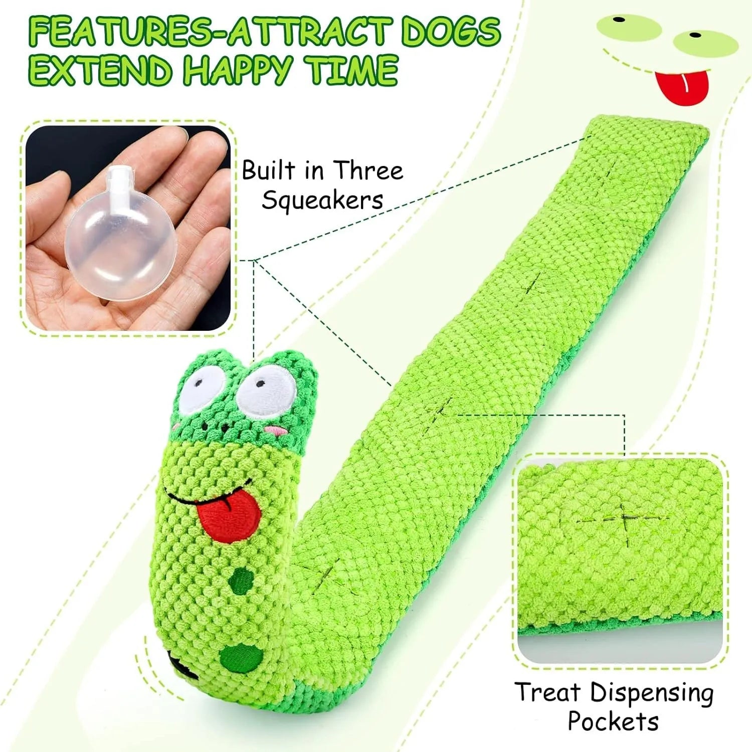 Squeaky dog puzzle toy in transformable design with foraging function for canine enrichment