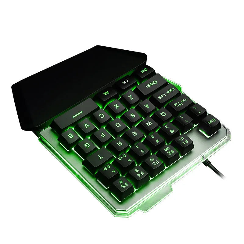 G40 Flow black one-handed gaming keyboard with RGB backlit keys