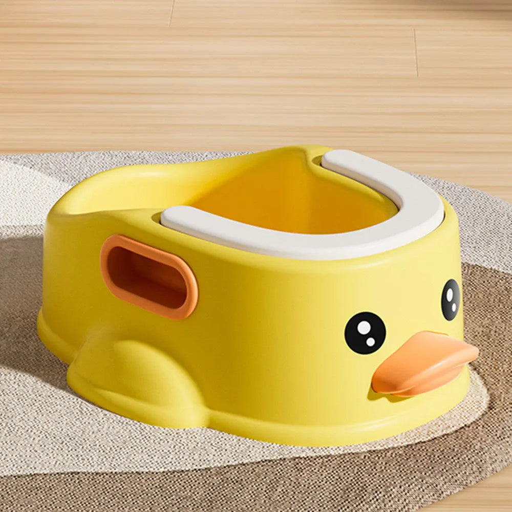 Duck-shaped PVC bath tub for washing small dogs and cats in blue colour