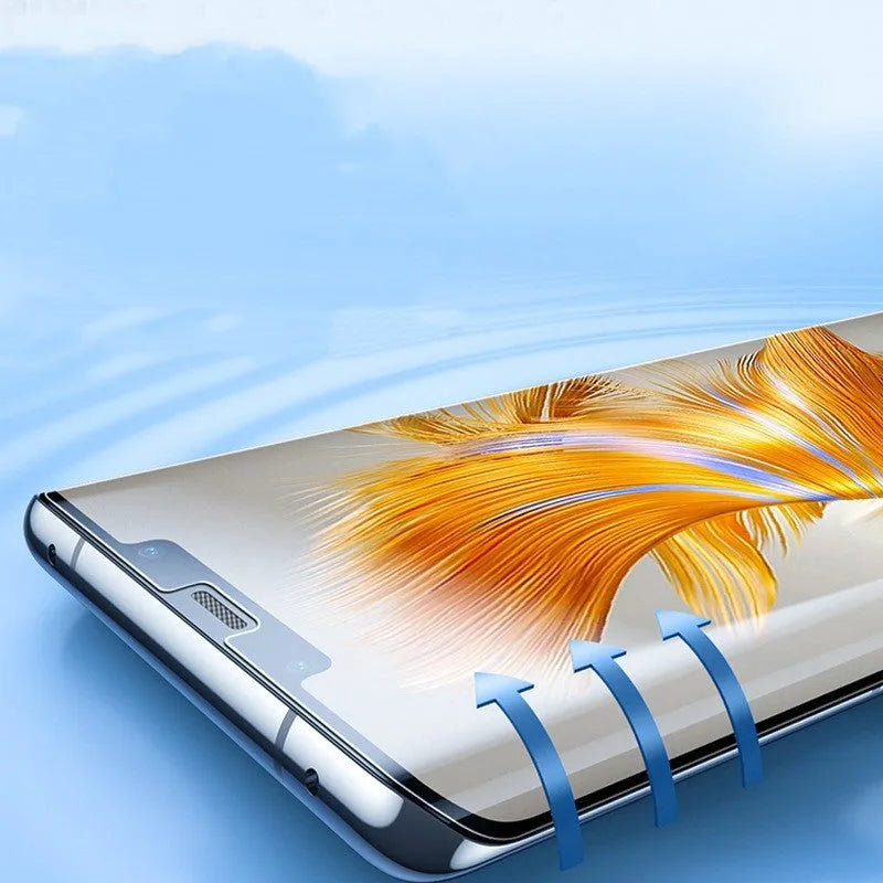TPU screen protector for Huawei Mate60 phone with anti-fingerprint feature and application tools