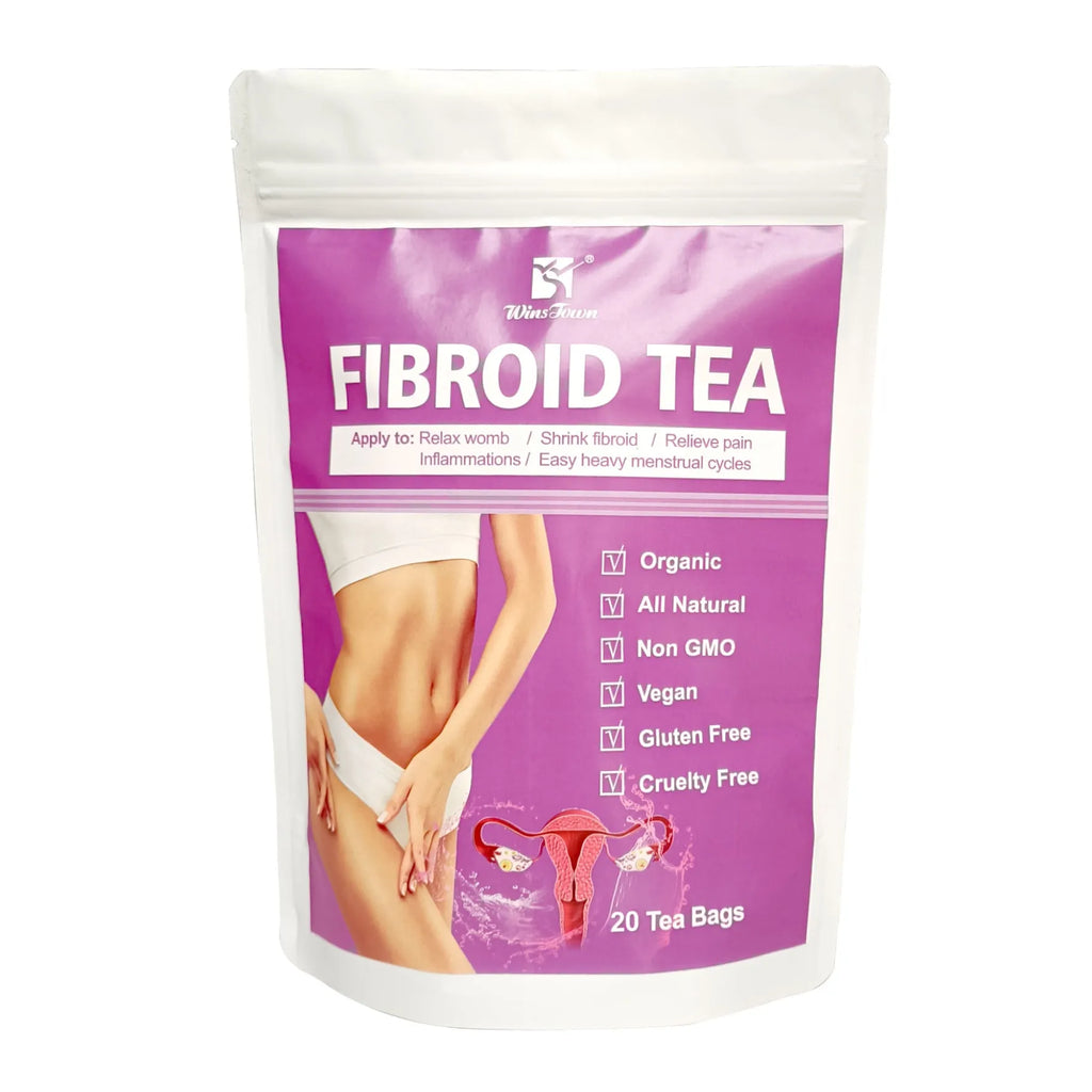 Pack of C83 Winstown Fibroid Herbal Tea bags with cold extract and sugar content labelling