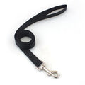 Solid colour nylon dog rope leash showing four width options and multiple colour choices for pet control
