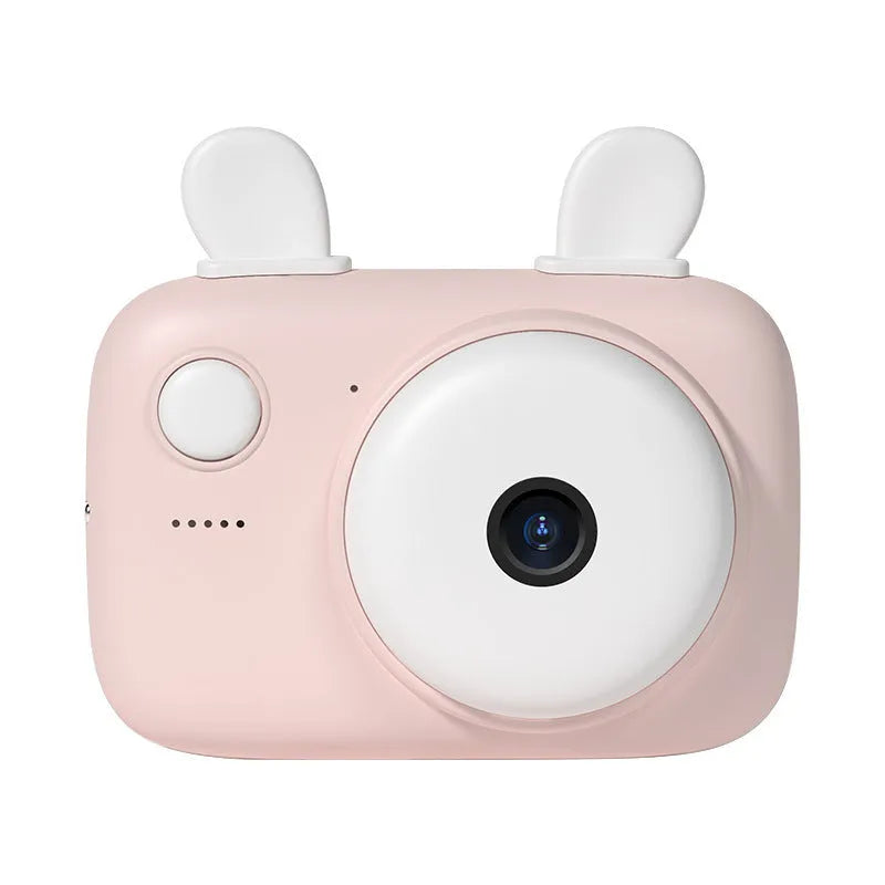 A2 Kids Macaron Mini SLR camera in green, pink, purple, or red with 2.4-inch screen, shown with lanyard.