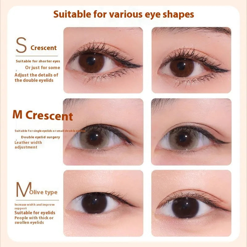 Roll of invisible lace double eyelid stickers in choice of Crescent or Olive styles, 120 count.