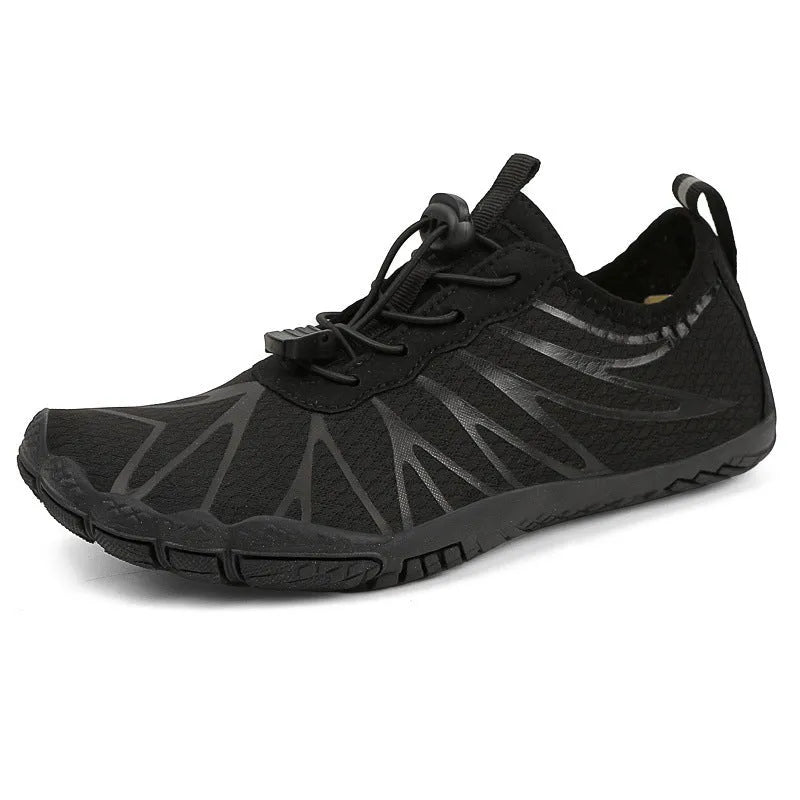 Low-top unisex casual sports running shoe in multiple colours with a lace-up front and rubber sole.