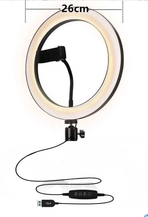 Adjustable live phone stand with height range from 35cm to 110cm for mobile phone support