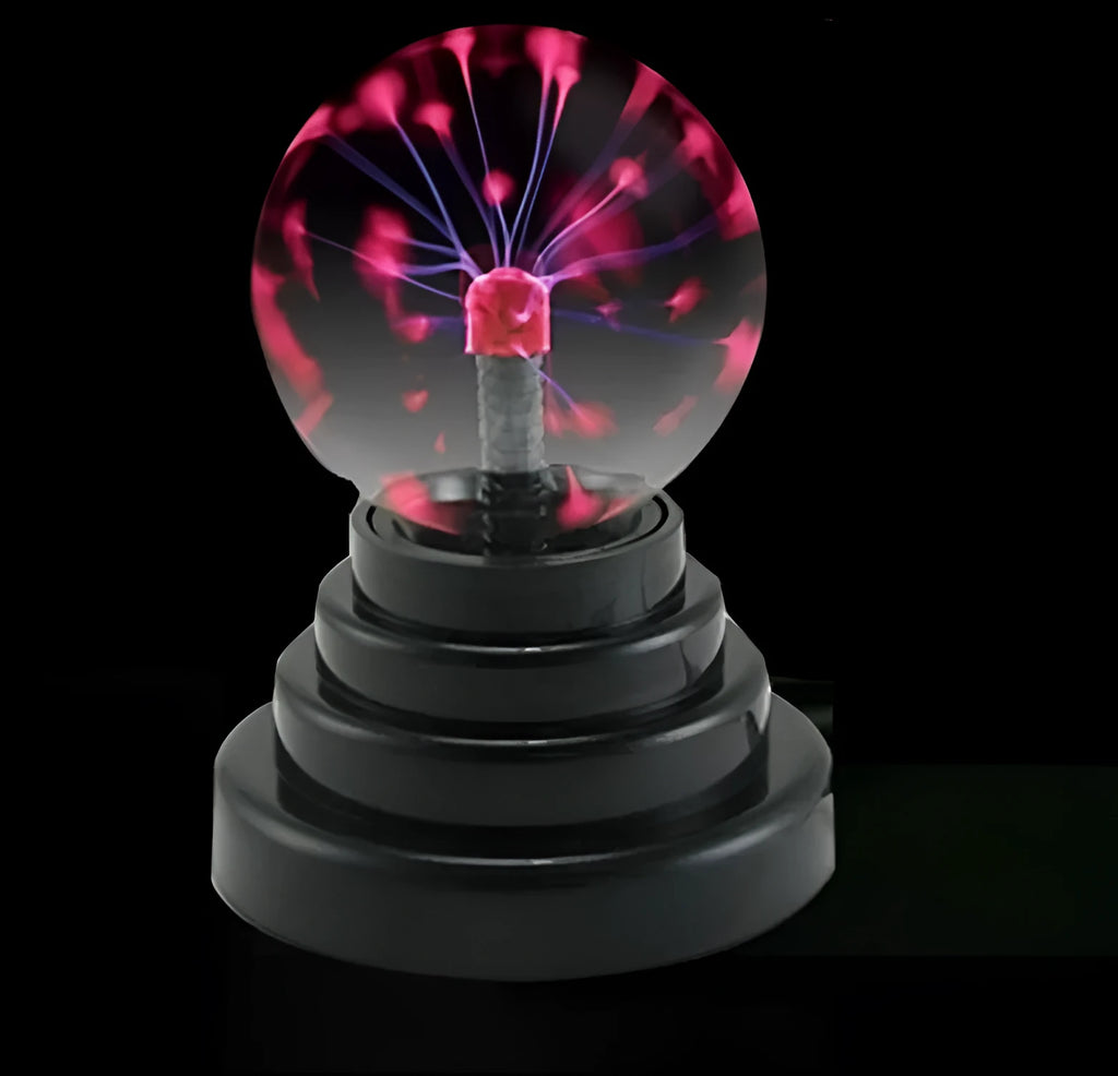Coloured glass magic ball light on ABS base with USB cable for desk decoration