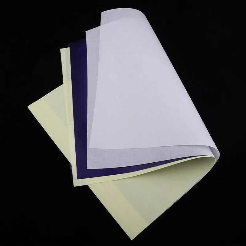 A4 tattoo transfer paper quadruple copy with clear lines for transfer paste gel application