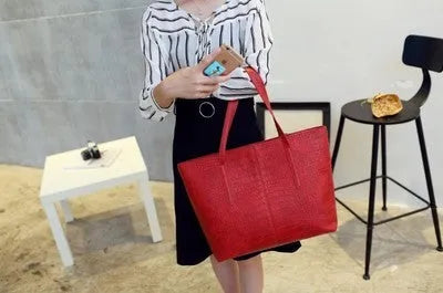 EuropeShoulder Bag Handbag simple fashion accessory black grey leather look