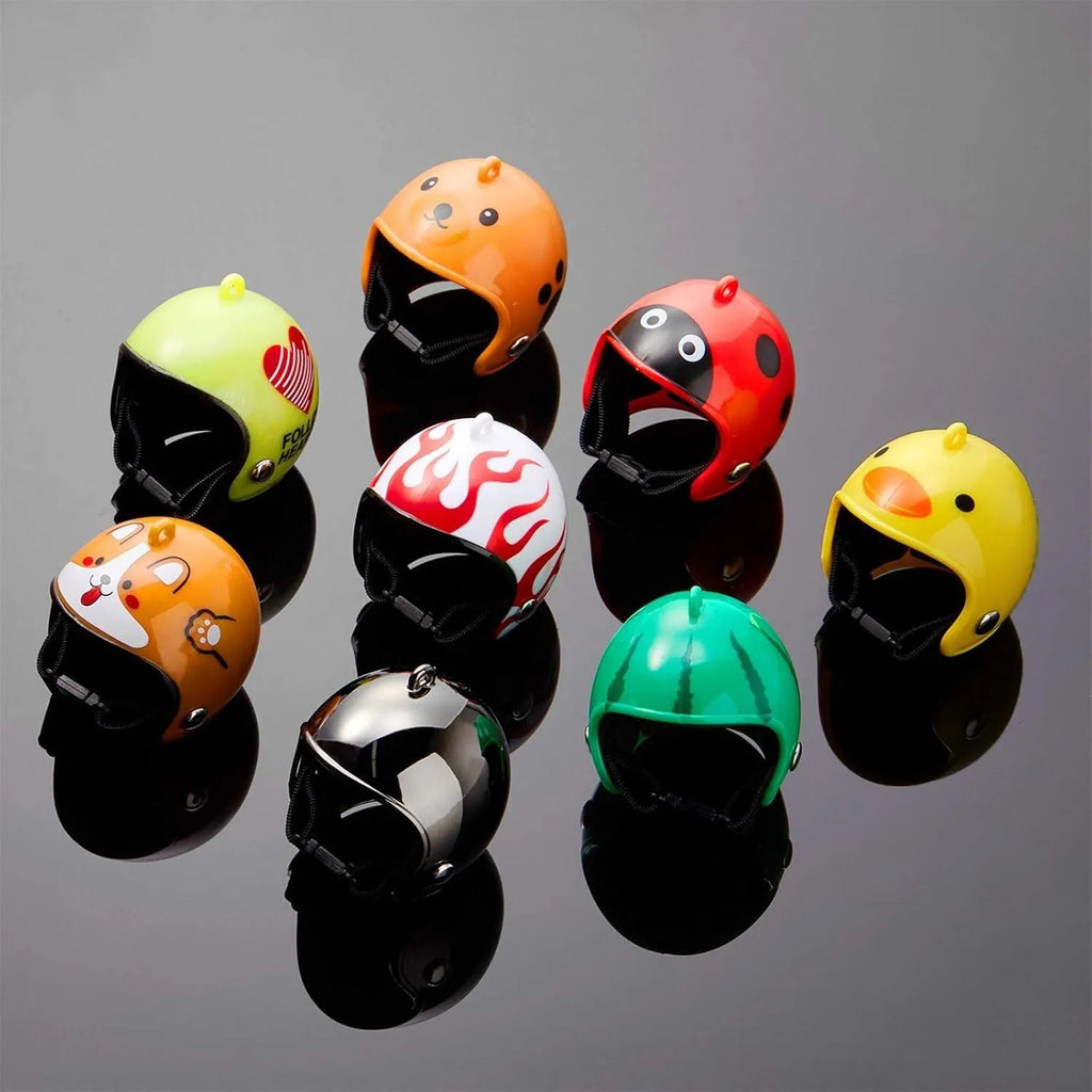 Adjustable pet safety helmet for small chickens and birds with sponge lining