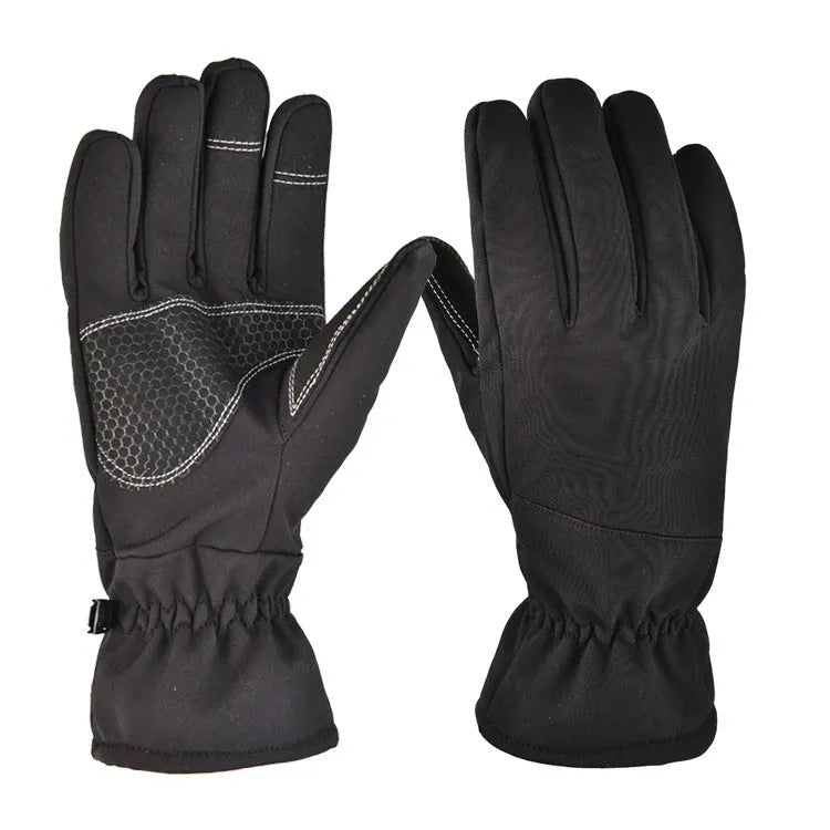Outdoor tactical camouflage ski gloves with touchscreen fingertips and anti-slip palm