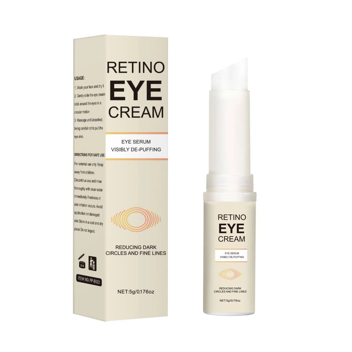 Small 5g jar of moisturising eye cream for dark circles and puffiness.