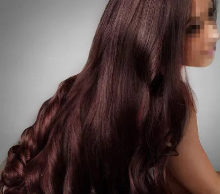 Plant aromatic soft luster mild hair colour cream tubes in maroon, wine red, chestnut brown, and dark brown shades.