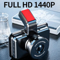 3-inch screen car dash cam DVR with dual lens for front and rear vehicle recording.