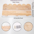 Solid wood wall-mounted flower pot storage rack with multiple shelf layers for plant organisation