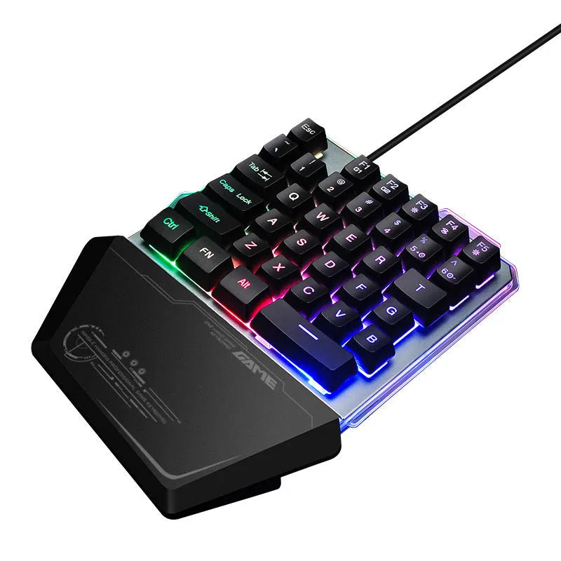 G40 Flow black one-handed gaming keyboard with RGB backlit keys