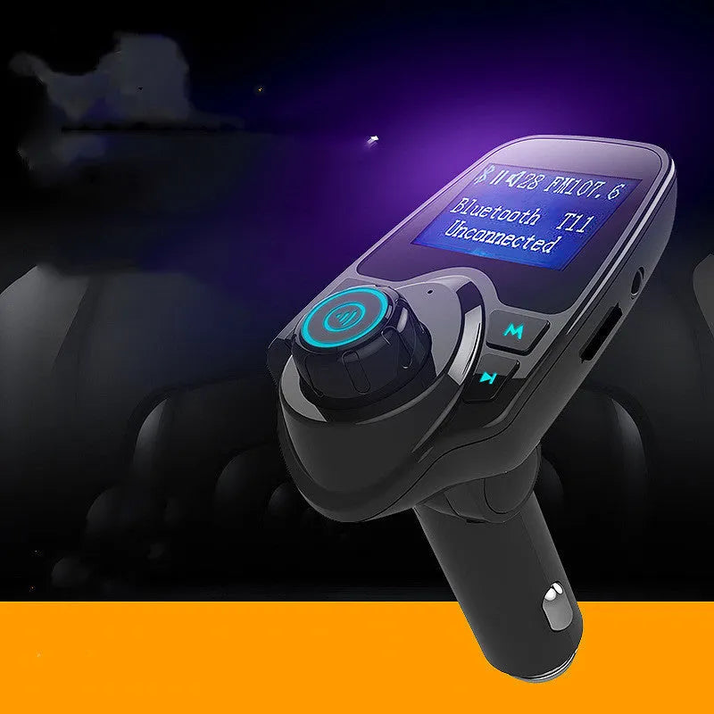 Black G7 Bluetooth car hands-free FM transmitter with USB charging port