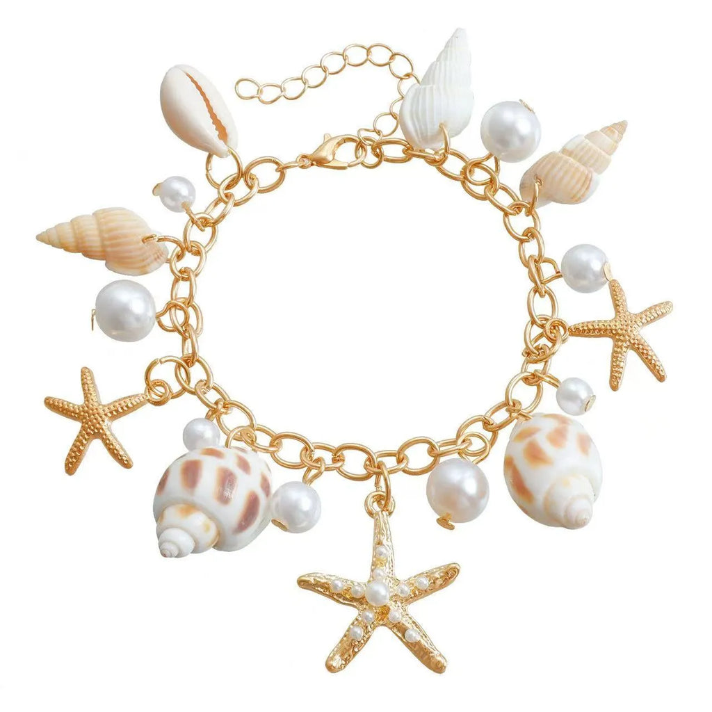 Women's waist chain and matching bracelet jewellery set with star motif design