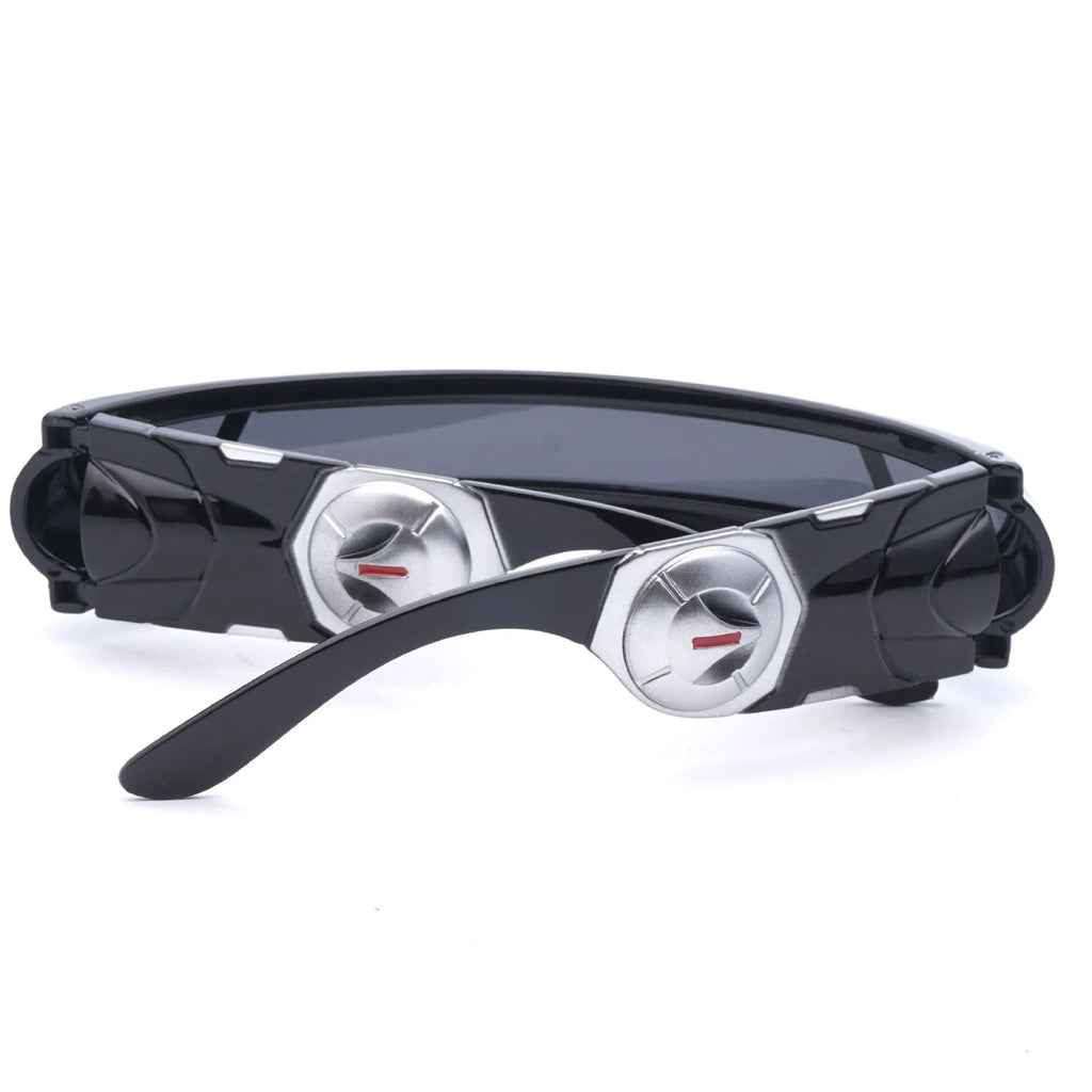 Black PC frame sports sunglasses with polarized colour film lenses for outdoor activities