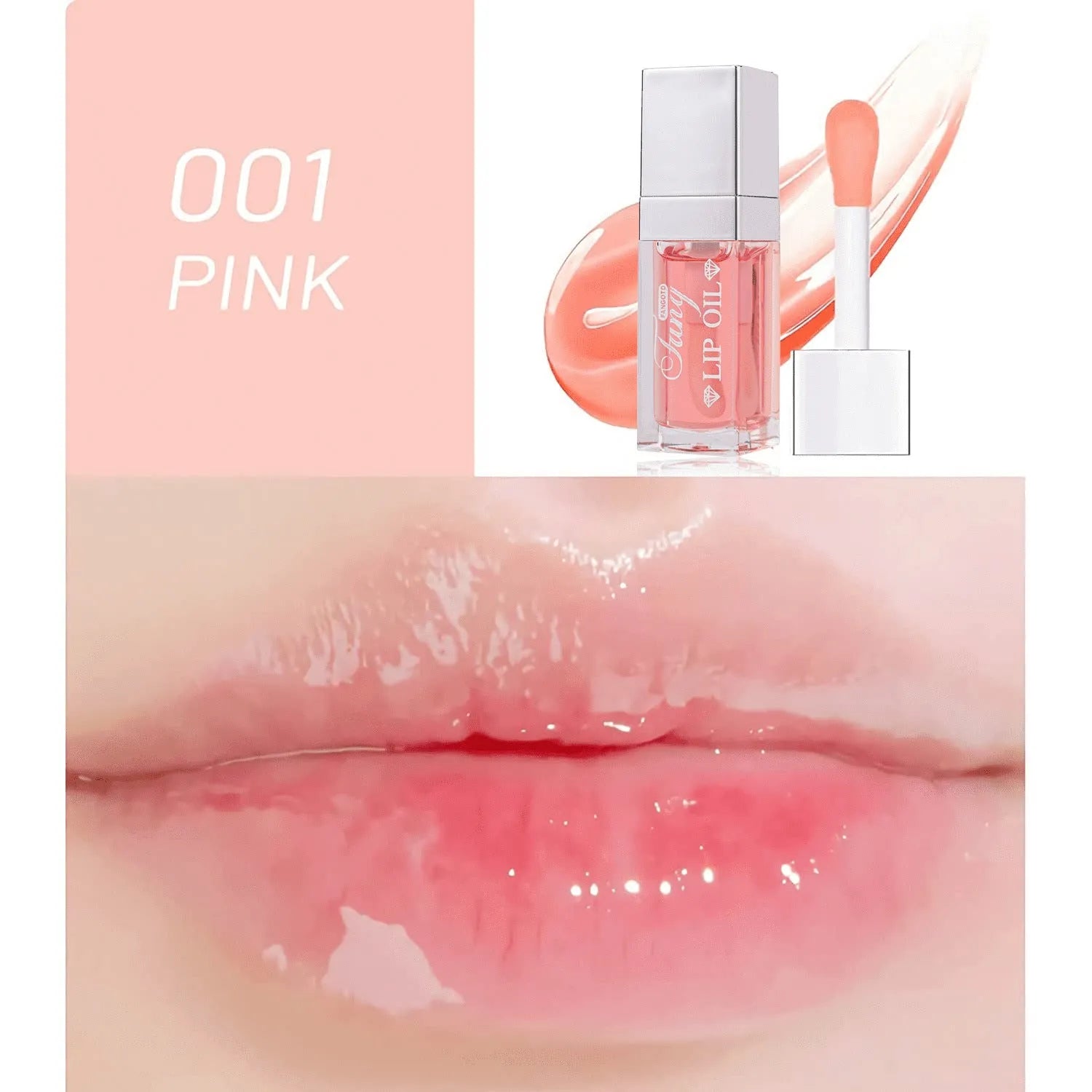 Bright lip gloss mint lipstick tube in one of five shades with moisturising effect.