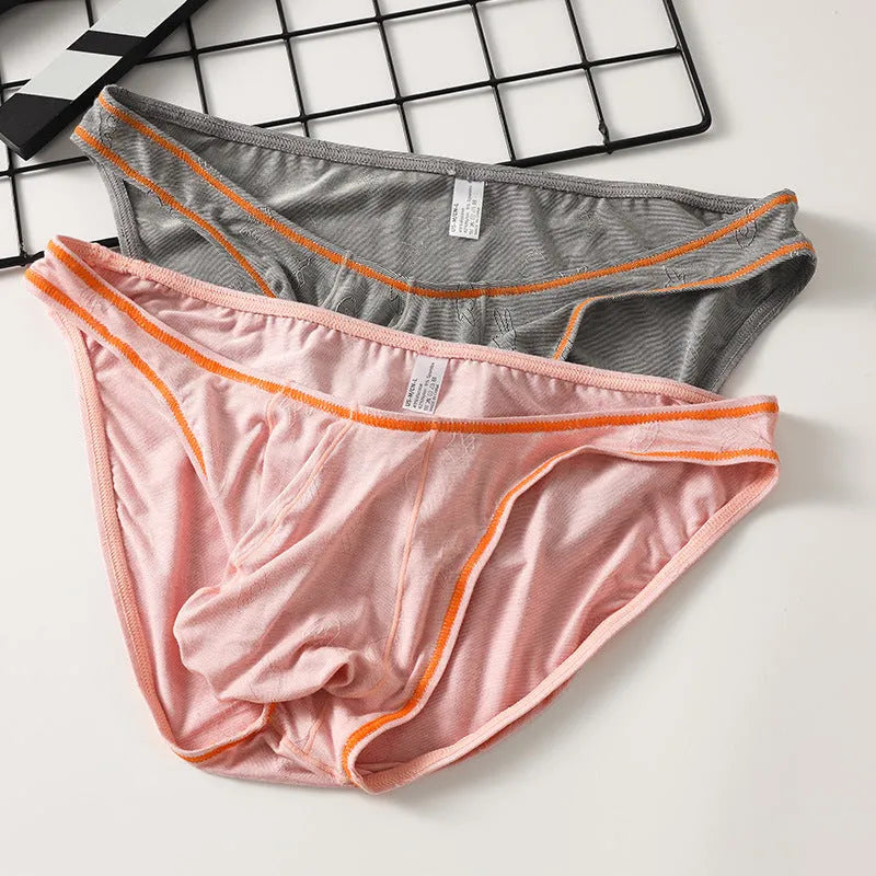 Men's knitted modal underwear with butt-lift design in dark grey colour