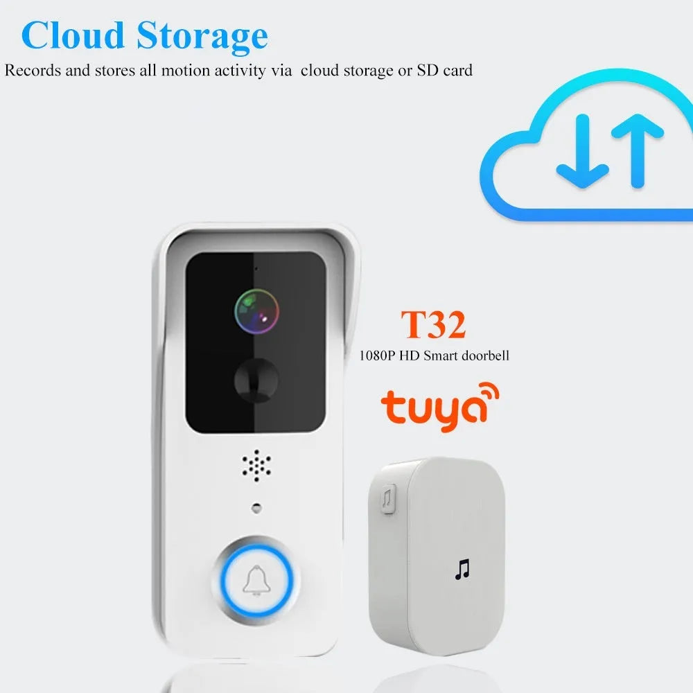 Waterproof HD visual doorbell with remote intercom and app notification capabilities