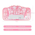 Hexagonal dragon crane machine pattern mouse pad measuring 75×40cm with cloth surface and wrist support