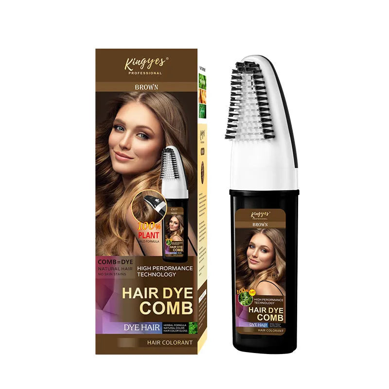 200ml hair dye cream with comb in brown, dark brown, or wine red colour options
