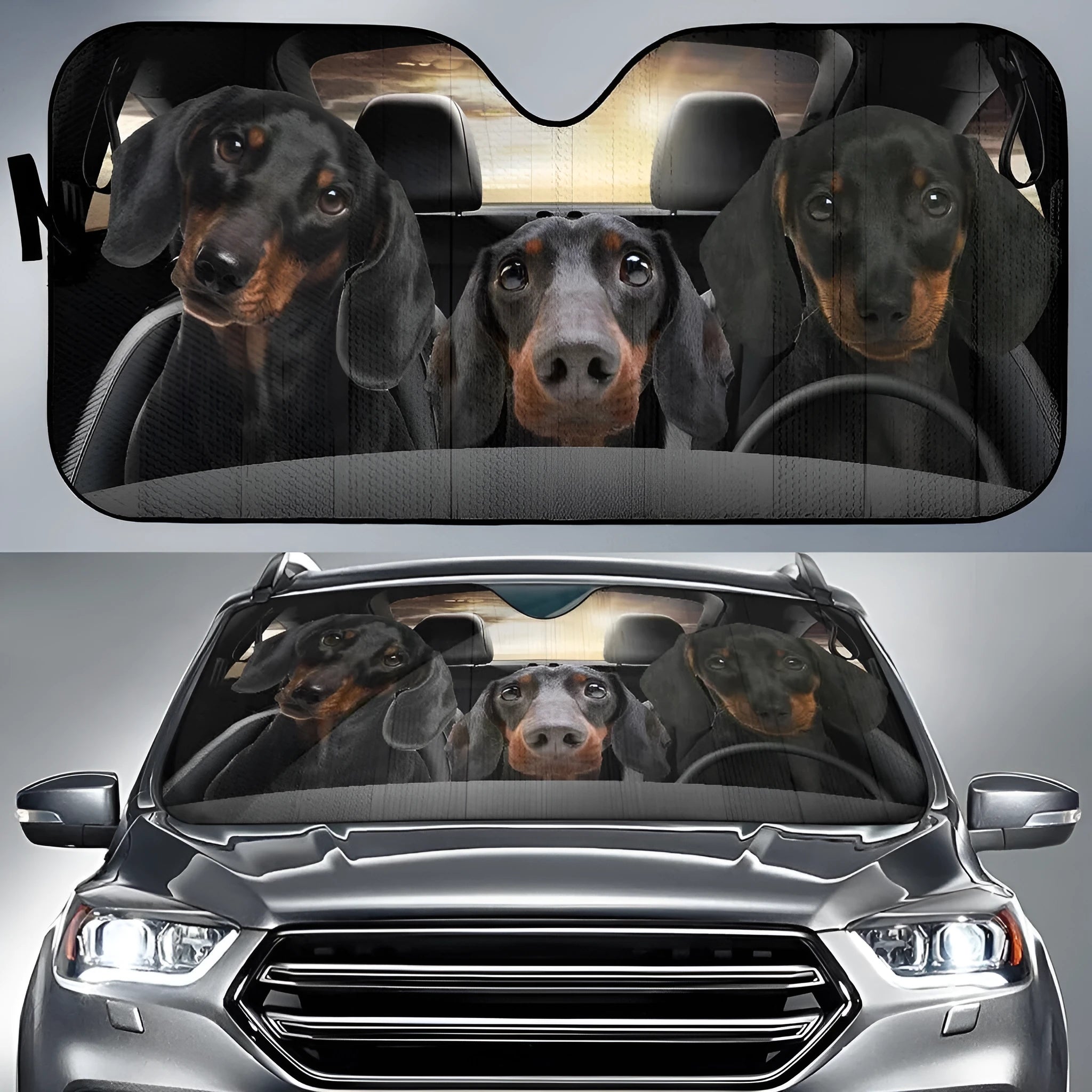 Universal car front snow protection cover made of aluminium foam fabric, measuring 130 by 70 centimetres.