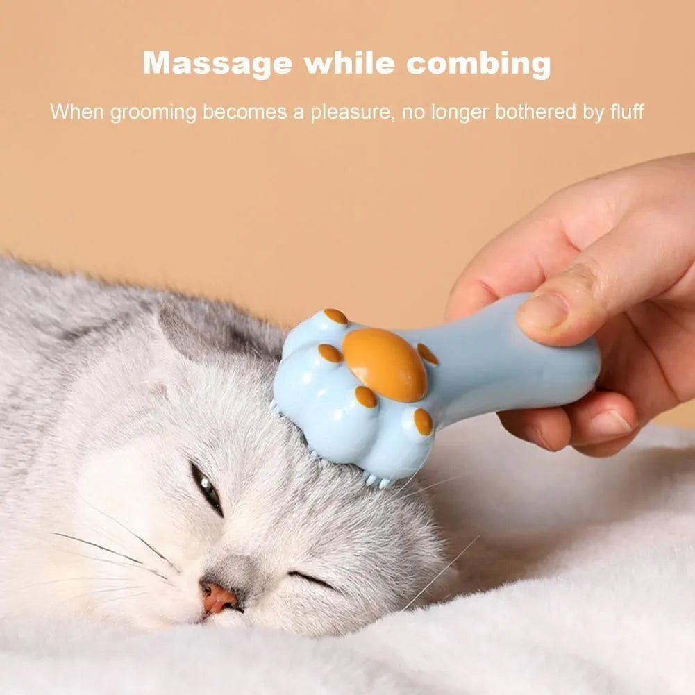 Cartoon design cat massage comb and dental care toy with rounded teeth
