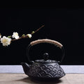 Japanese-style cast iron teapot in a choice of ten patterns, shown in 0.9L size.
