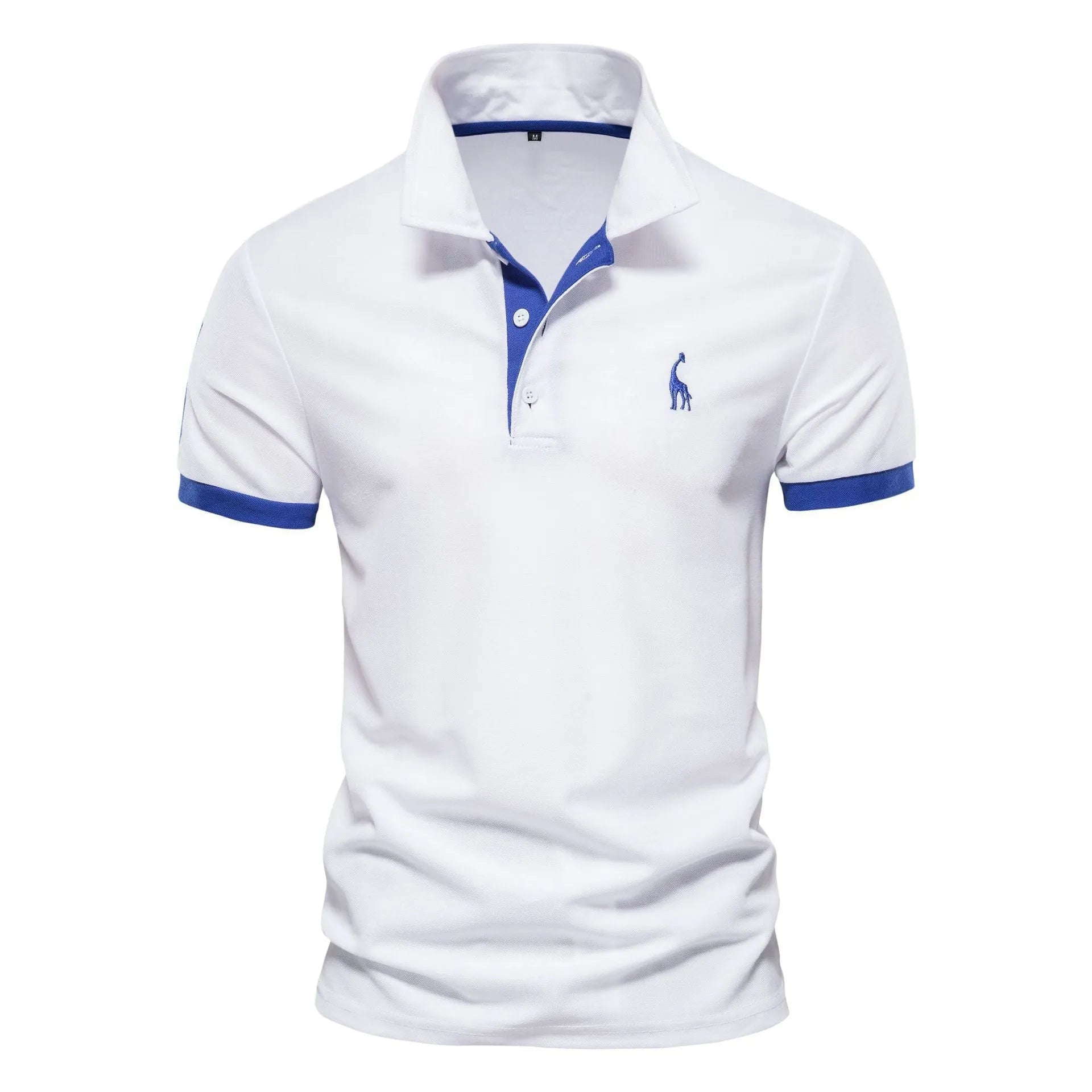 Men's slim fit grey T-shirt with a detailed deer embroidery design on the chest.