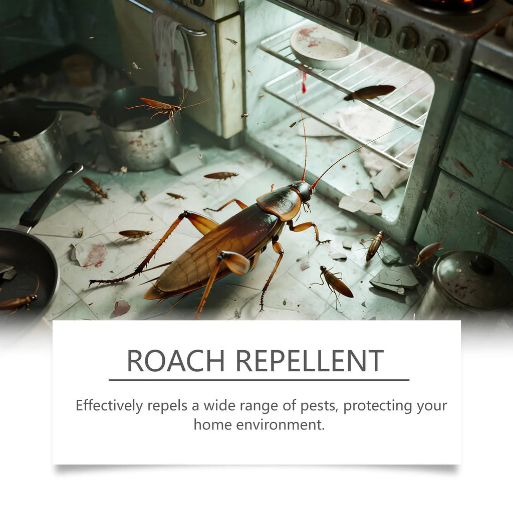 Cockroach bait sticker and glue trap kit with eight complete units for indoor kitchen pest control
