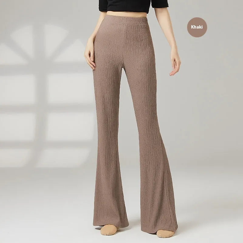 Women's classical dance practice trousers in polyester fibre available in five colours