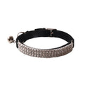 Elastic buckle cat collar in assorted colours with breakaway clasp, showing flocked material texture