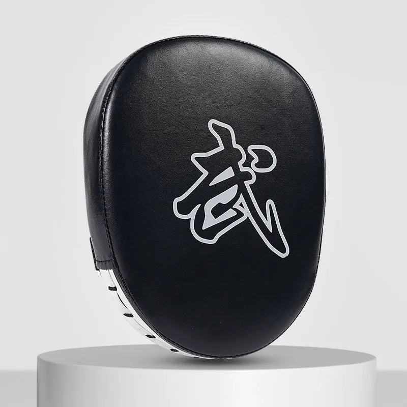 Vertical PU leather punch mitts for boxing and martial arts training with flat and curved design options