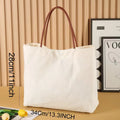Natural canvas tote bag in beige white and white colour options with reinforced double handles