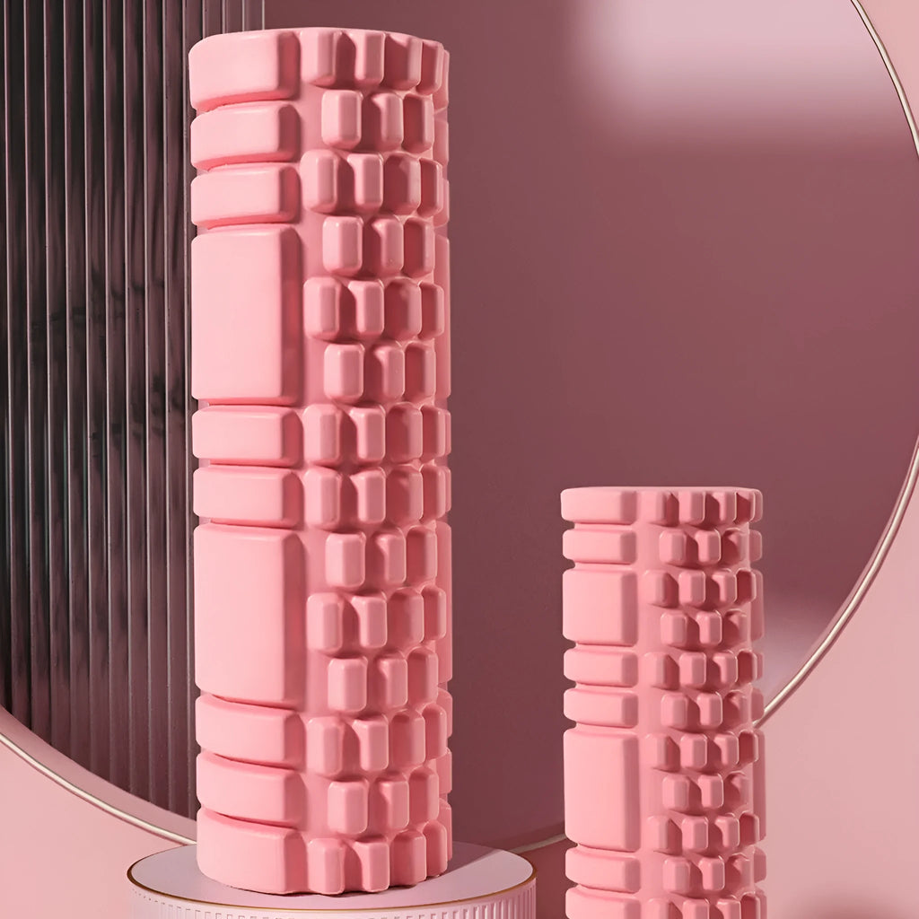EVA foam roller in various colours and sizes for fitness recovery and yoga