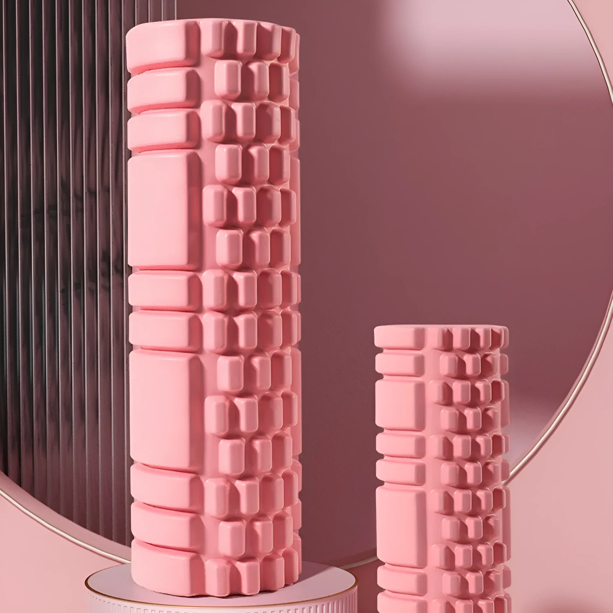EVA foam roller in various colours and sizes for fitness recovery and yoga