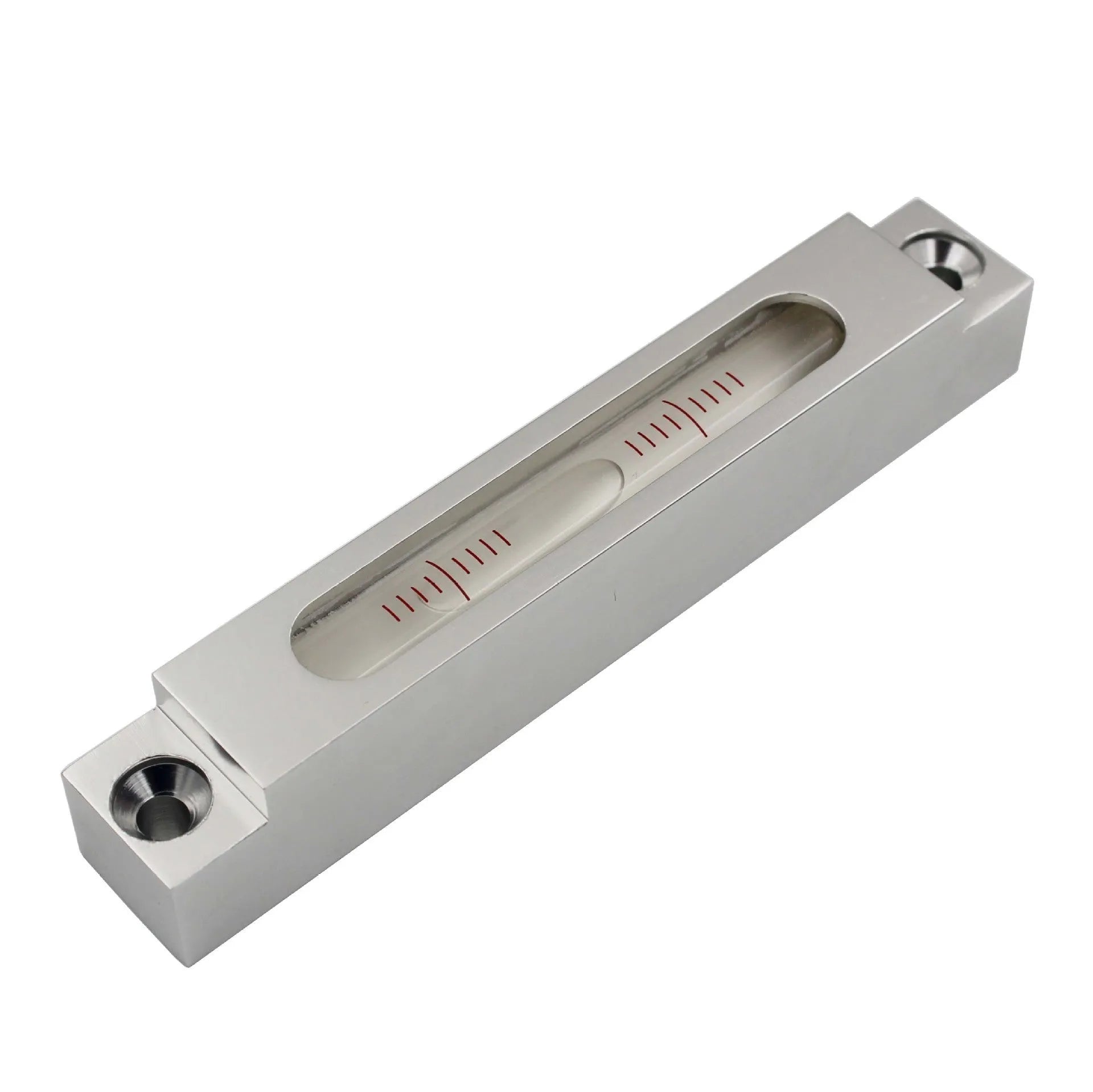 Metal and glass mini spirit level measuring 132mm for machine tool calibration