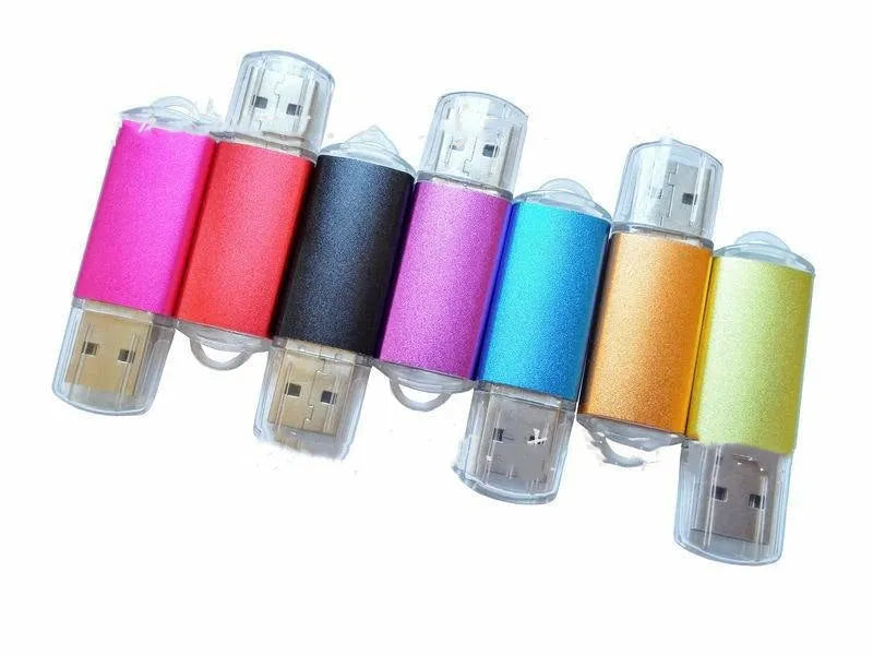 Software encryption USB dongle with metal shell showing multiple colour options including black blue gold green purple red and rose red