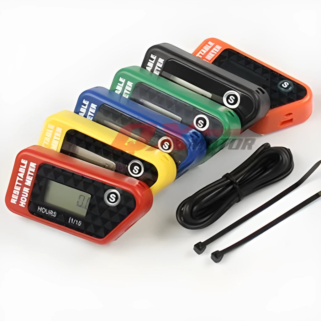Black waterproof LCD maintenance reminder timer for ATV motorcycle boat lawn equipment