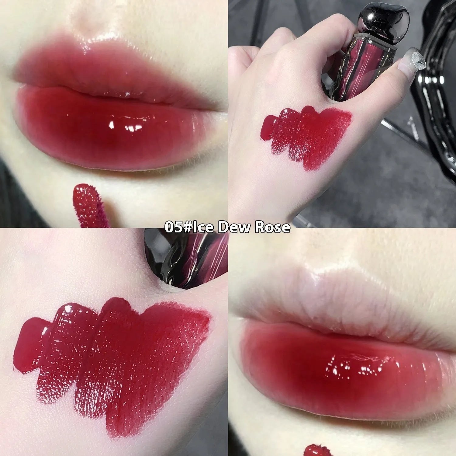 Glacier Lava Lip Lacquer mirror makeup lip gloss showing water light finish