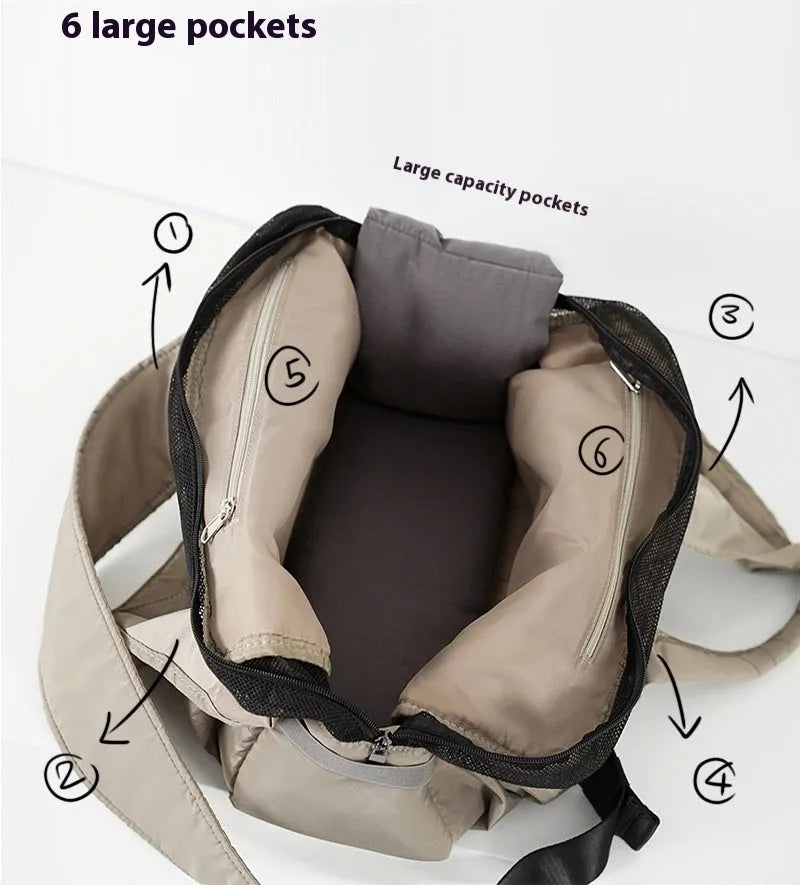 Apricot cloth pet handbag carrier with dimensions 41x16x28cm for small animal transport