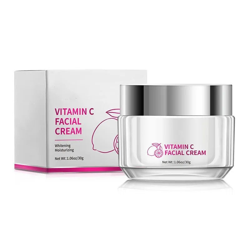 30g Vitamin C face cream in compact jar for universal skin types