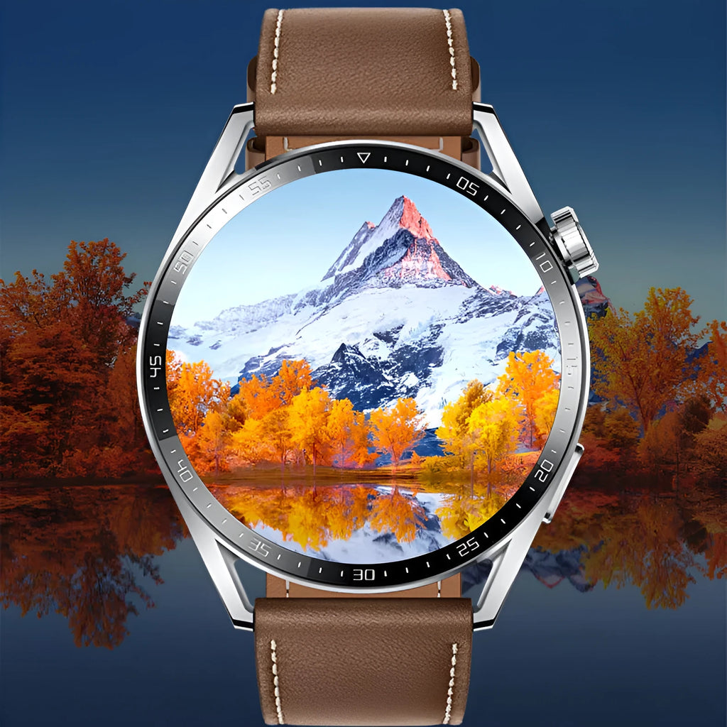 Black GS3 Max smartwatch with a 1.35-inch touchscreen on a silicone wristband, showing a health stats display.