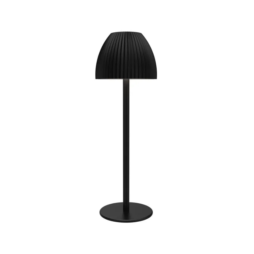 Ins pattern dimming small night lamp with thin round base in black or white colour options