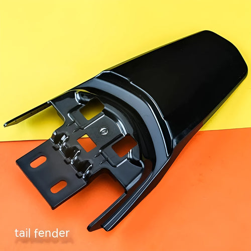 Carbon fibre lengthened rear mudguard and inner fender plate for Light Bee electric off-road bicycle